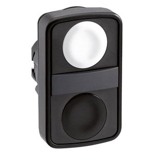 Drucktaster Front 2f sw/ws Ø22,5mm IP66 rechteck Tastend