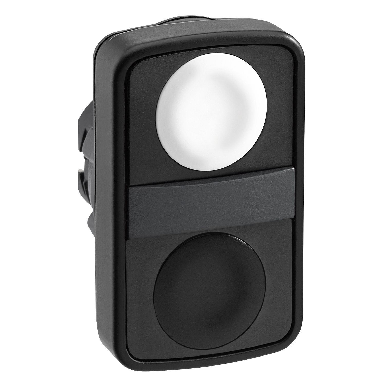 Drucktaster Front 2f sw/ws Ø22,5mm IP66 rechteck Tastend