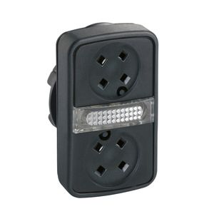 Drucktaster Front 2f o.tastenpl bel.b Ø22,5mm Geeignet für Beleuchtung IP66
