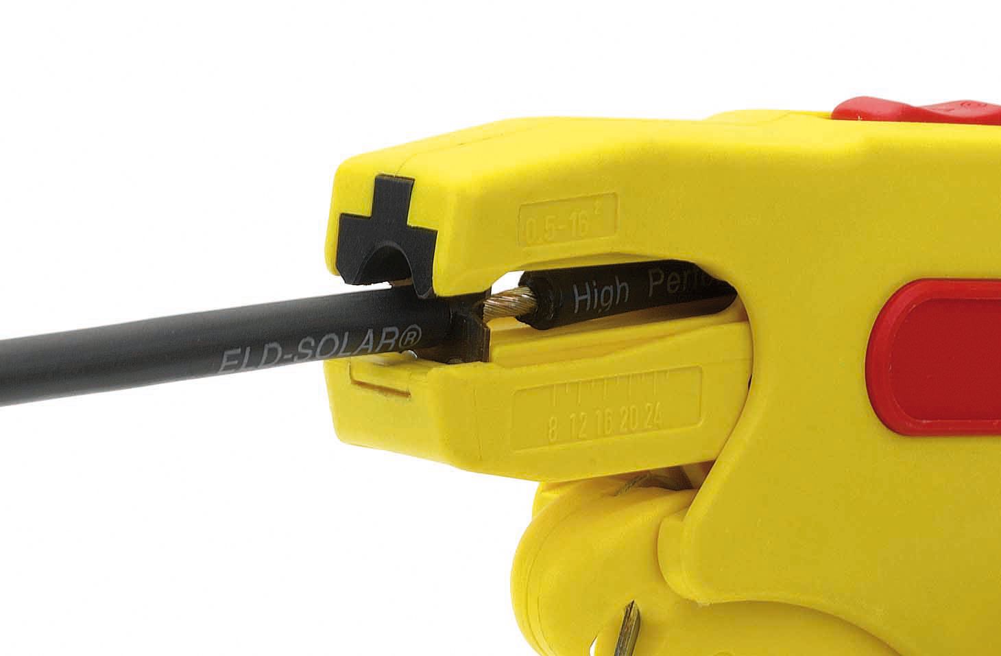 Abisolierwerkzeug Ø1,3-2,7mm 1,5-10qmm rnd Rundschn Auswechselbare Messer
