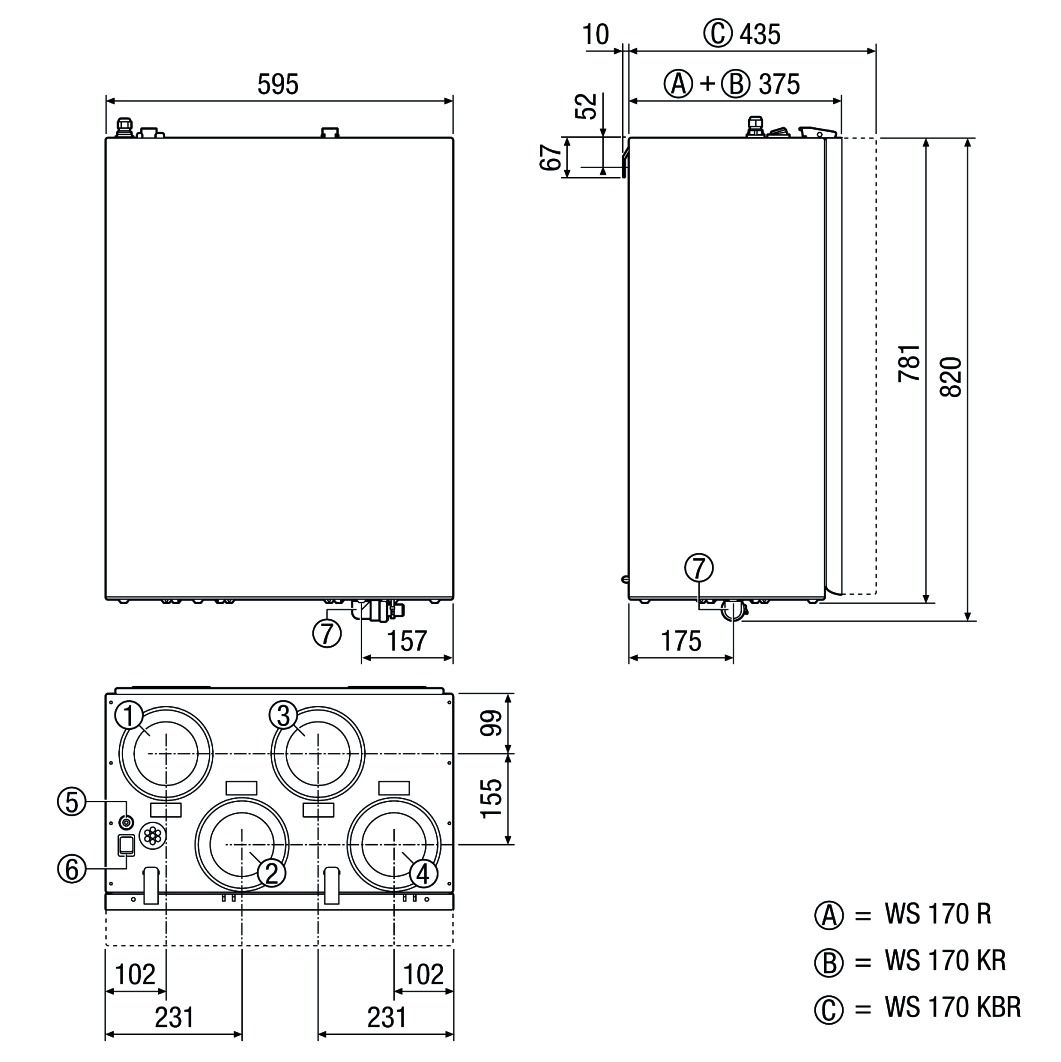 Lüftungsgerät GW Stahl verkleidet