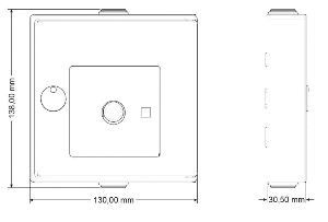 Funk-Hausalarm Mit Glasscheibe Funk m.Glasscheibe 130x130x32mm