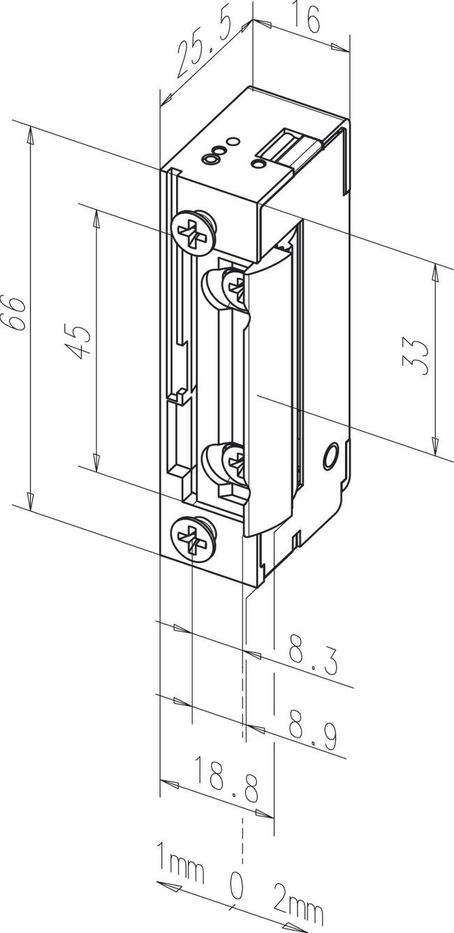 Türöffner 24V DC li/re Ruhestrom EB Einb Standardtüröffner