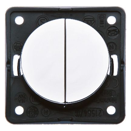 Wipptaster-Modul chr 2S U INTEGRO UP glz FLOW/PURE IP20