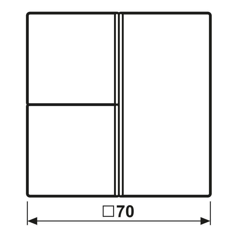 Taste 3t Schalter LS sw glz f.Bussystem Geeignet für Bussystem-Tasterankopplung