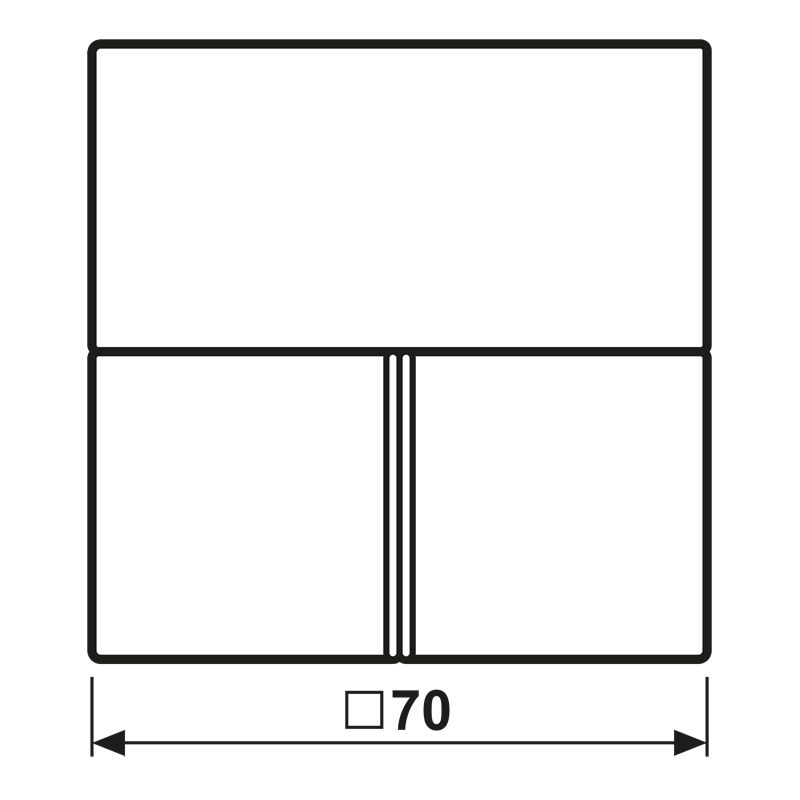 Taste 3t Schalter LS sw glz f.Bussystem Geeignet für Bussystem-Tasterankopplung