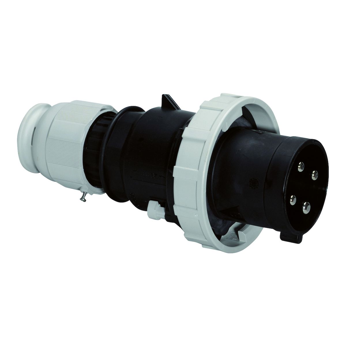 CEE-Stecker 4p 63A IP67 500V/sw 7h Kst schraubl.Kl Verschraubung