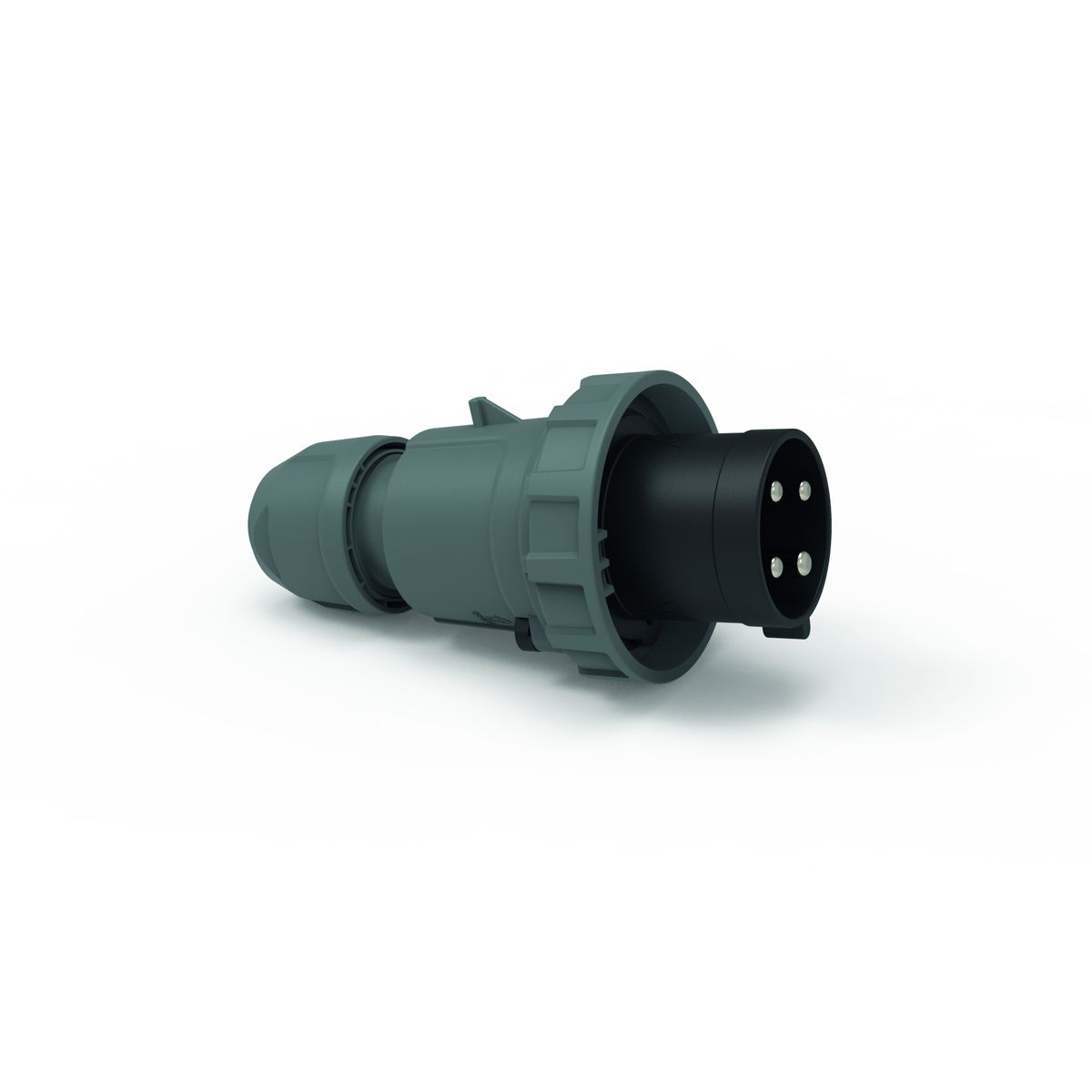 CEE-Stecker 4p 63A IP67 500V/sw 7h Kst schraubl.Kl Verschraubung