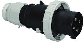 CEE-Stecker 4p 63A IP67 500V/sw 7h Kst schraubl.Kl Verschraubung
