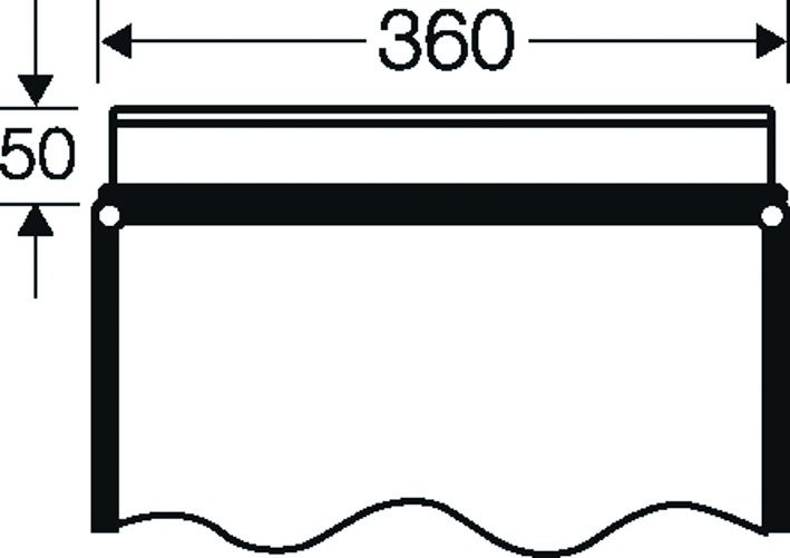 Einführungsflansch Kst 360x110mm blind unbeh