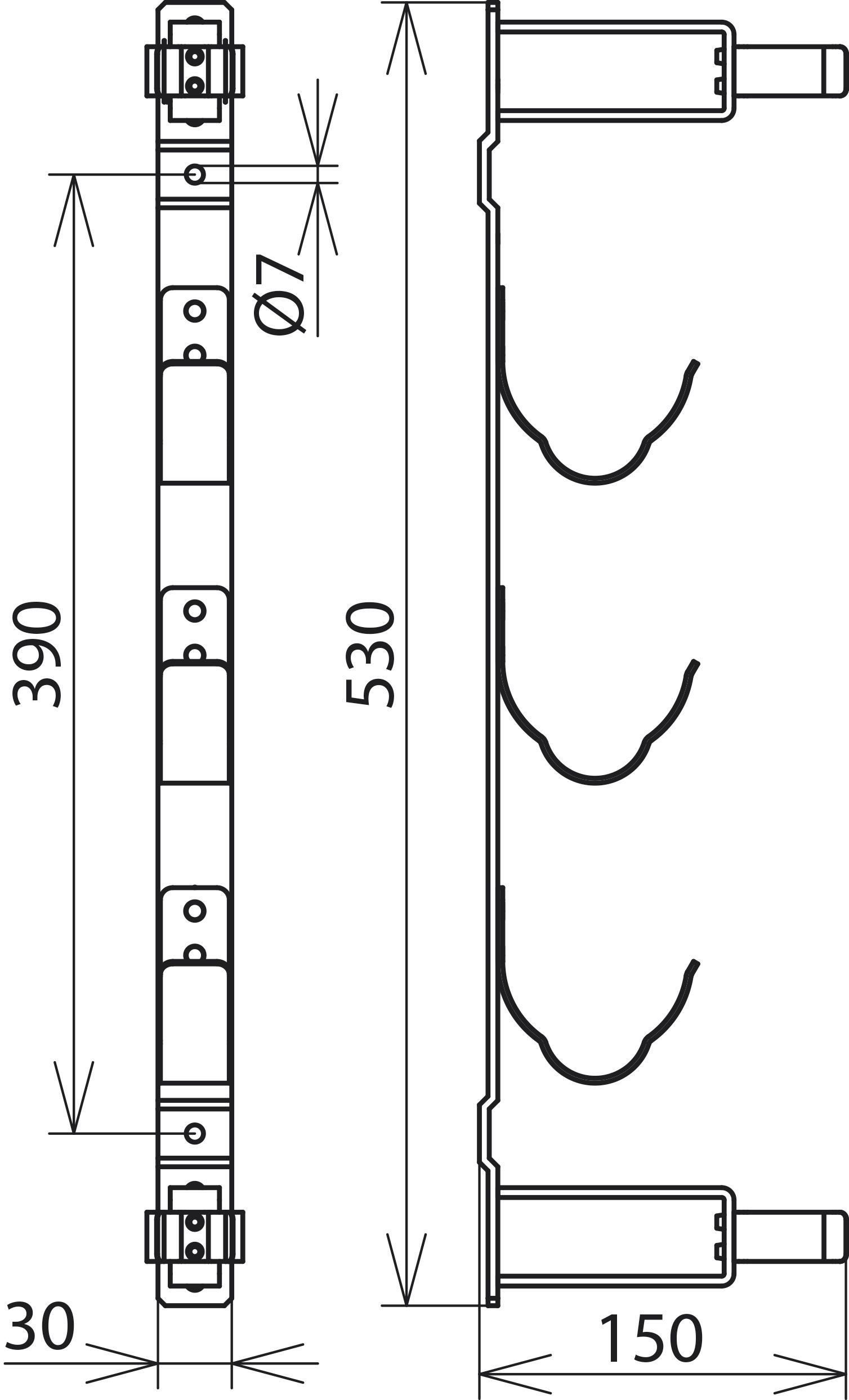 Haltevorrichtung ST 530mm