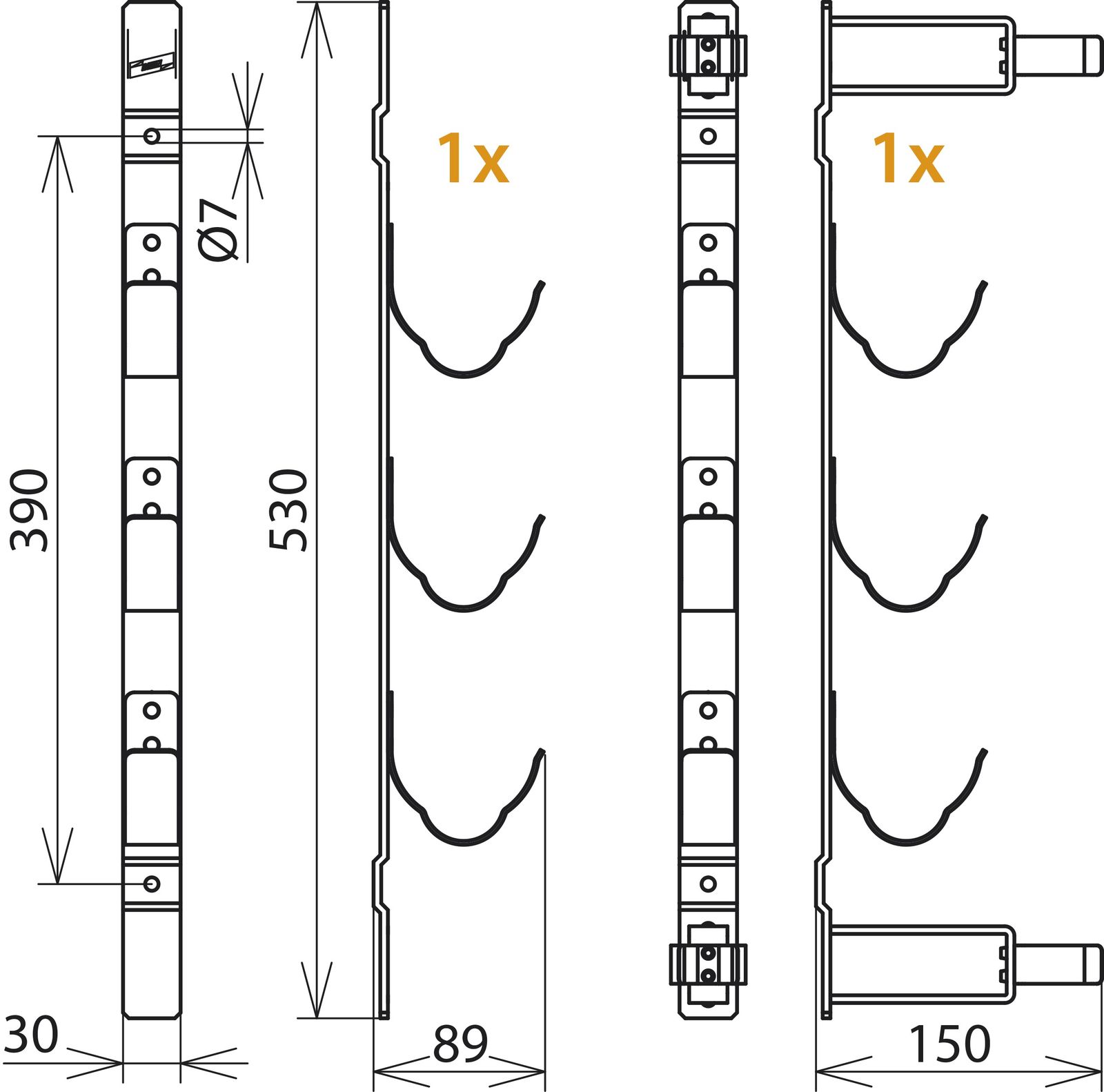 Haltevorrichtung ST 530mm