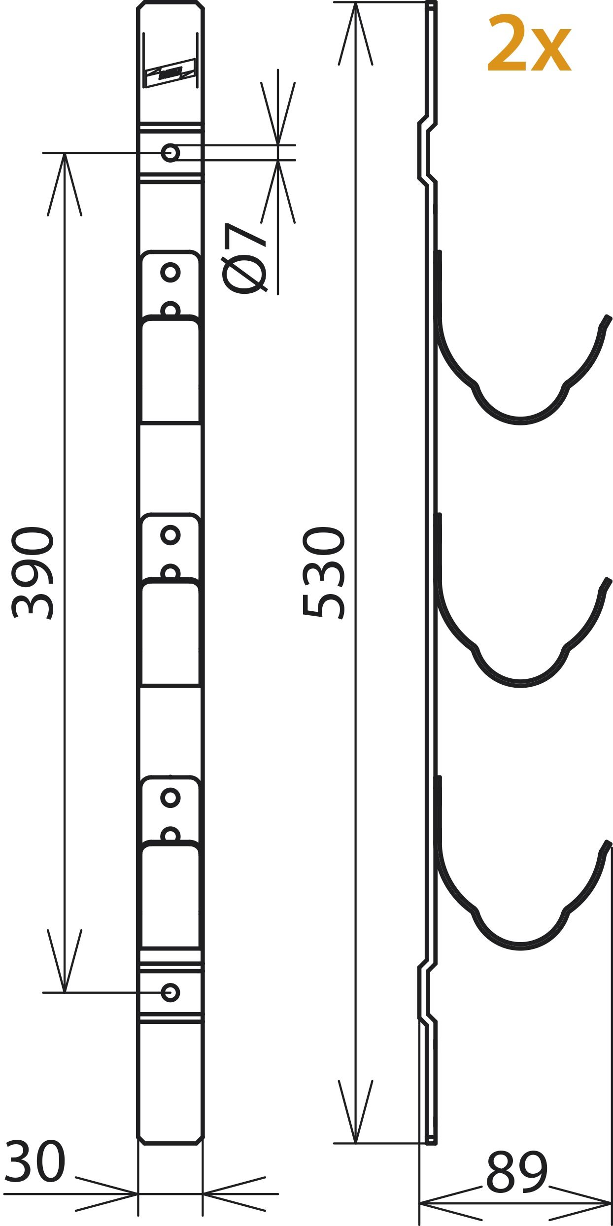 Haltevorrichtung ST 530mm