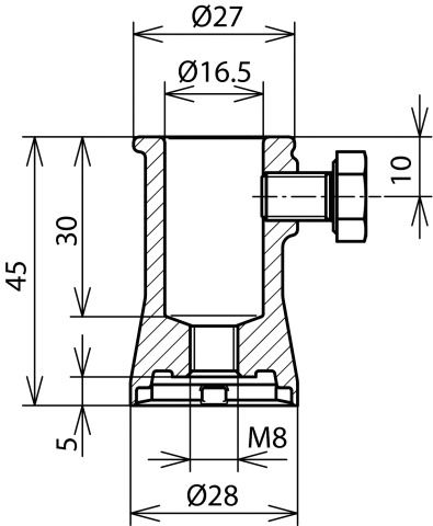 Adapter Zn unbeh Zn-guss