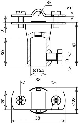 Befestigung V2A Edelstahl (V2A)