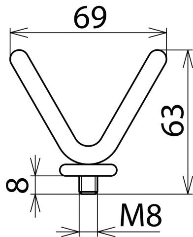 Elektroden für Spannungsp ST 69mm