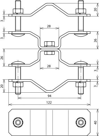 Befestigung V2A unbeh Edelstahl (V2A)