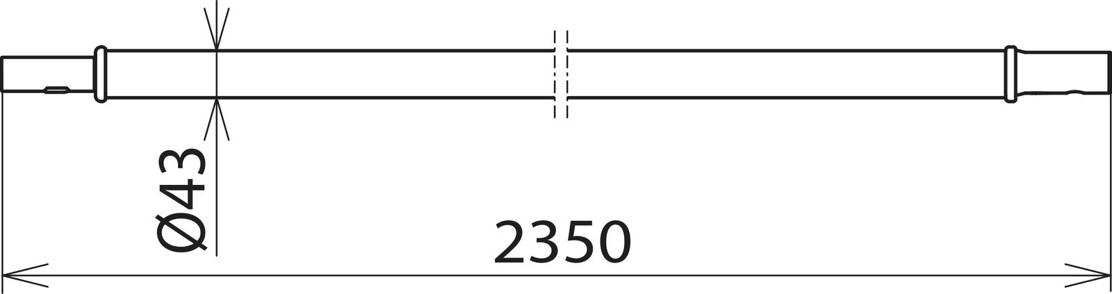 Handhabeverlängerung Kst 2350mm