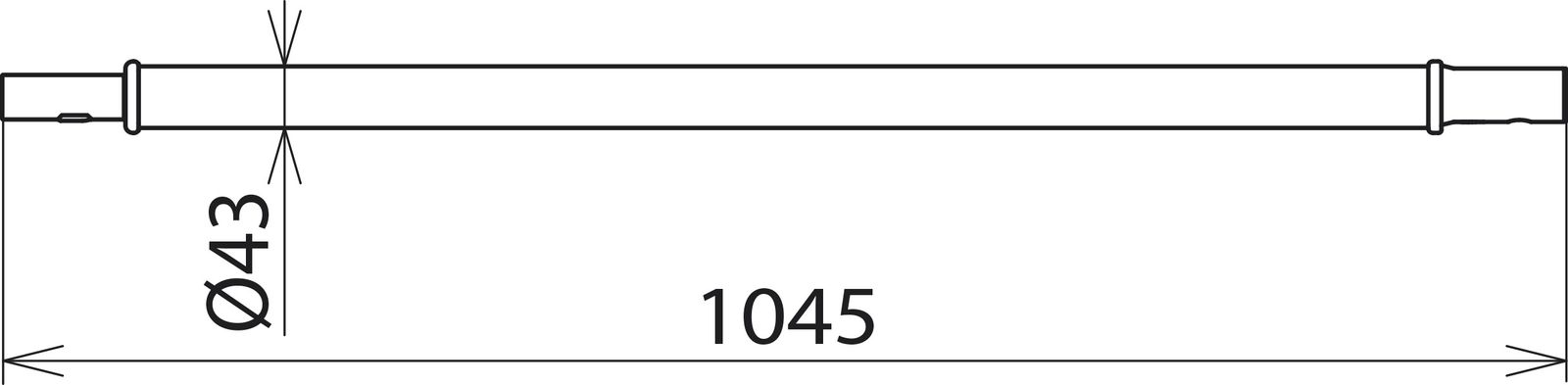 Handhabeverlängerung Kst 1045mm