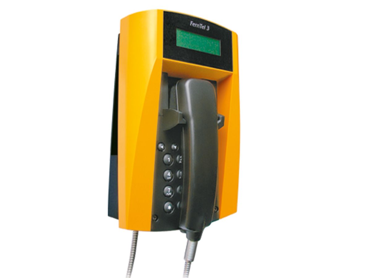 Außentelefon analog IP65 f.Wandmont sw Geeignet für Tischmontage Spiralschnur