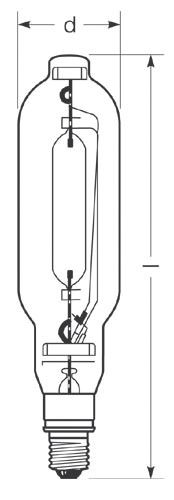 Halogen-Metalldampflampe 2000W 4500K E40 Röhre einseitig gesockelt p60 245000lm