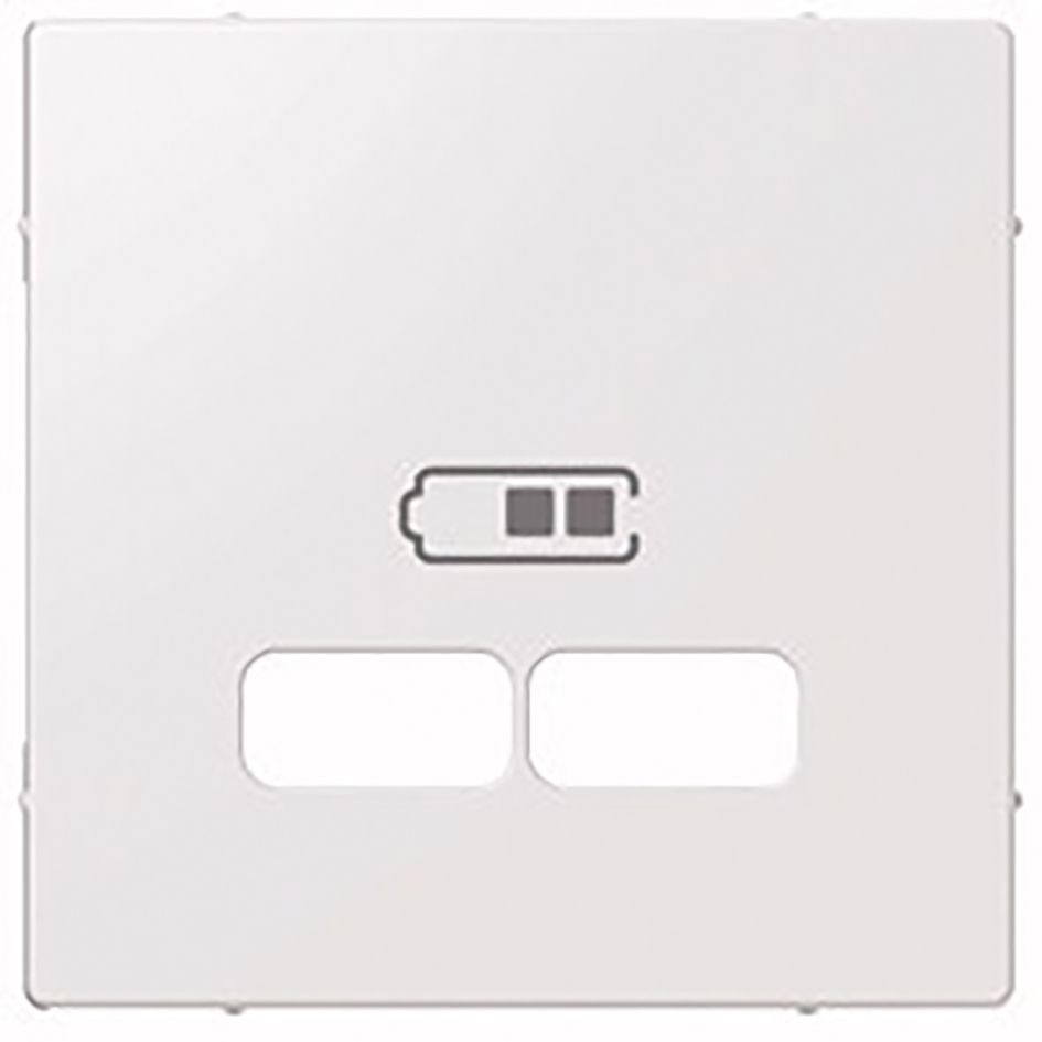Zentralplatte USB 2f System Design ni Klemmbef m.Aufdr