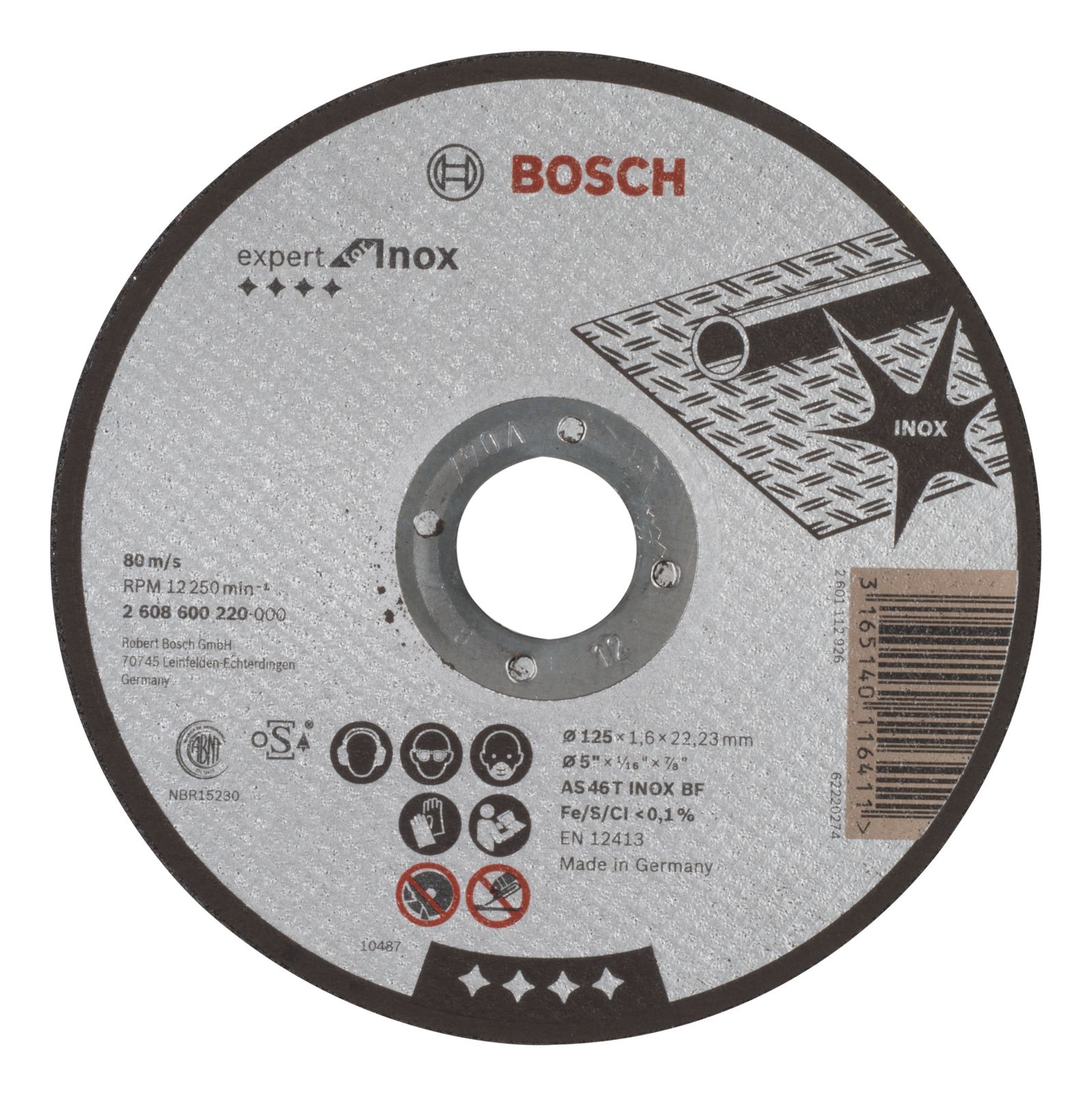 Schleifscheibe PRO 125x1,6mm f.Metall Geeignet für Metall