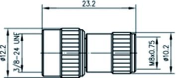Koax-Kupplung Mini-UHF Stecker/Stecker 50Ohm ger