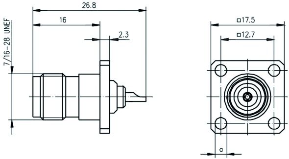 TNC-Buchse Rundkabel 50Oh
