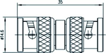 Koax-Kupplung BNC Stecker/Stecker 50Ohm ger