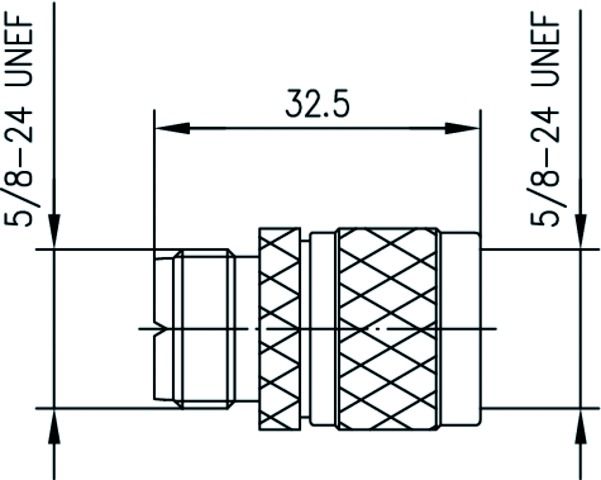 Koax-Kupplung UHF Stecker/Buchse 50Ohm ger