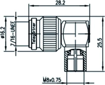 Koax-Kupplung N Stecker/Stecker 2Ohm abgew