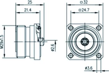 7/16-Buchse Rundkabel 50O 50Ohm