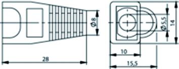 Knickschutz RJ-Typen Rundkabel rt Ø5,5mm Kst