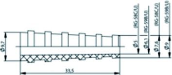 Knickschutz Koax-Typen Rundkabel sw Ø4,6mm Kst
