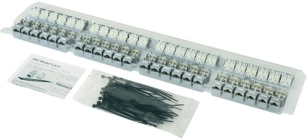 Modular-Buchse Cat6A RJ45 22-26AWG Litze Feldkonf Schirm massiv Schneidklemme IDC