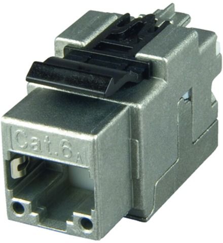 Modular-Buchse Cat6A RJ45 22-26AWG Litze Feldkonf Schirm massiv Schneidklemme IDC