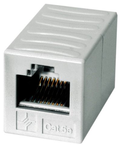 Modular-Kupplung 6 2x RJ45 Buchse/Buchse Schirm ger einrasten