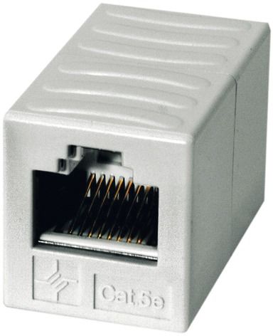 Modular-Kupplung 6 2x RJ45 Buchse/Buchse Schirm ger einrasten