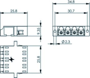 LWL-Kupplung LC-Q LC-Q Singlemode und bl Kst Keramik Schraube/einrasten