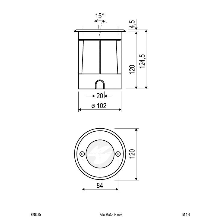 Bodeneinbauleuchte 35W 230V IP67 GU10 edst