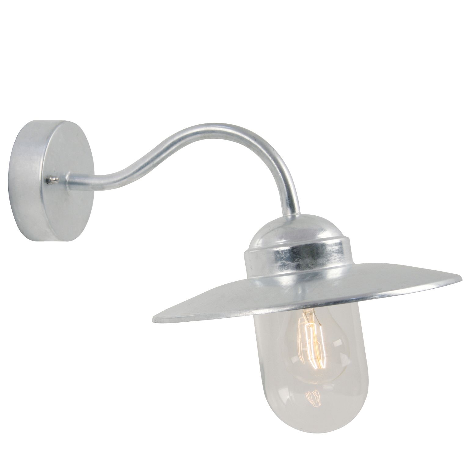 Wandanbauleuchte Luxembourg 60W HV gr IP54 E27 Ø260x270mm