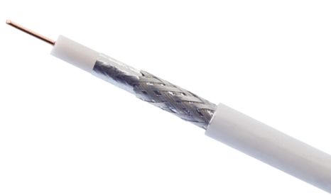 Koaxialkabel 75Ohm sw Cca LCD 115 hfr d1 SP100 Ø6,8mm s1a a1 Folie + Geflecht