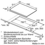 Glaskeramikfeld autark Zweikreisz Bräterz 795x517mm