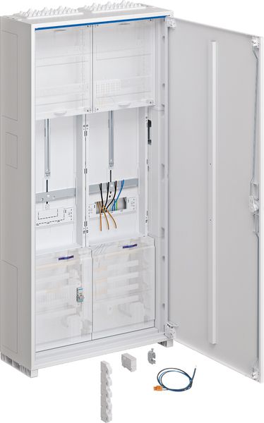 Komplettschrank AP/UP 1Z 1stö 2Feld IP44 SS_5p 1100x550x205mm
