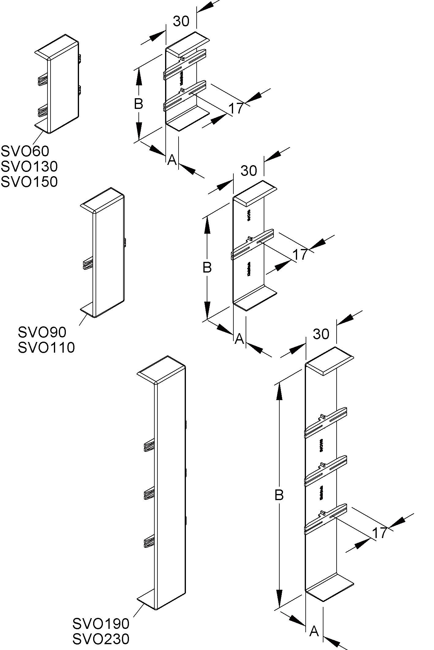 Stoßabdeckung GEB-K Kst 60mm lgr unbeh RAL7035 OTschnittkasch