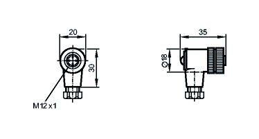 Kabeldose M12, 5p, AC/DC, 125V