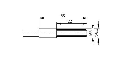 Fiberoptiken Lichttaster M6 gerade