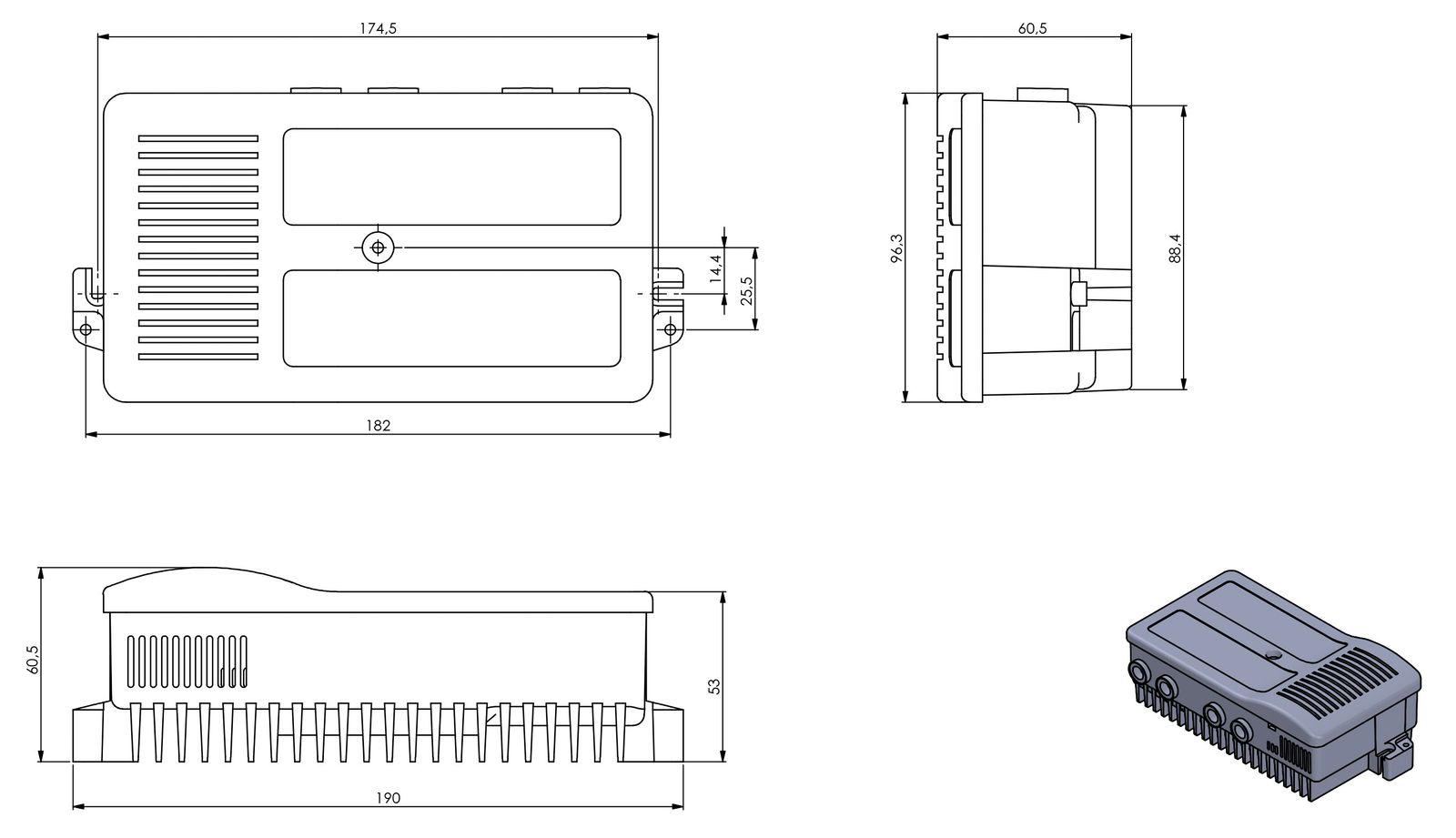 Hausanschlussverstärker 1Eing 1Ausg 40dB 28dB/Rück F-Conn eingeb aktiv 5 - 65 MHz