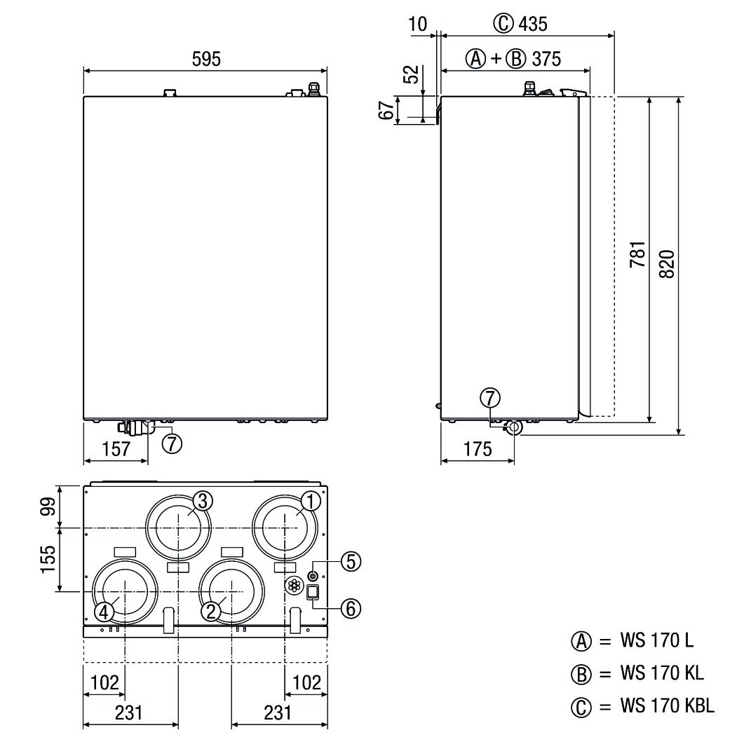 Lüftungsgerät GW Stahl verkleidet